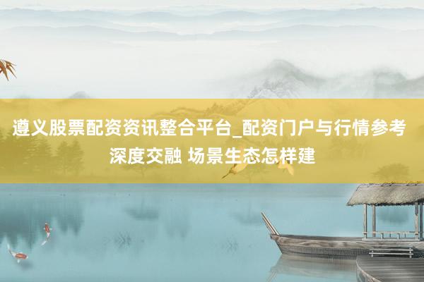 遵义股票配资资讯整合平台_配资门户与行情参考 深度交融 场景生态怎样建