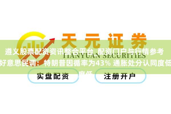 遵义股票配资资讯整合平台_配资门户与行情参考 好意思民调：特朗普因循率为43% 通胀处分认同度低